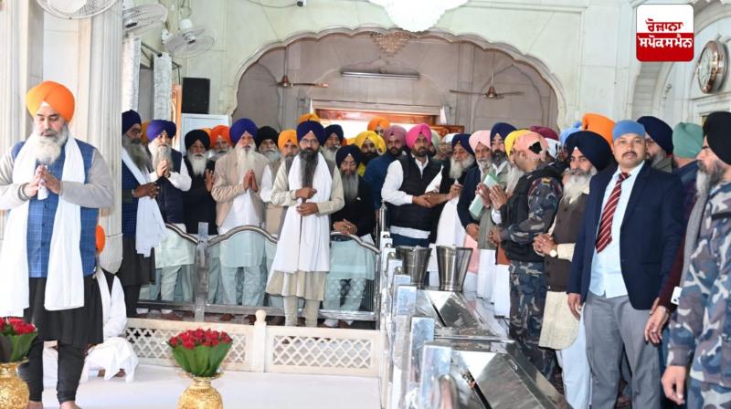 Former Deputy Chief Minister of Punjab Sukhbir Badal reached Sri Akal Takht Sahib in Amritsar and offered obeisance.