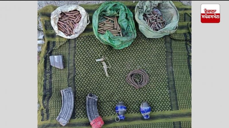 BSF recovers weapons and ammunition including AK rifle in Jammu