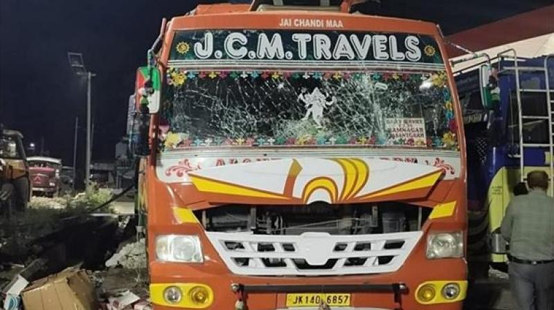An explosion occurred in an empty bus in Jammu and Kashmir
