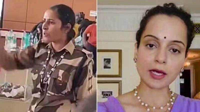 ਕੁਲਵਿੰਦਰ ਕੌਰ ਤੇ ਕੰਗਨਾ ਰਨੌਤ।