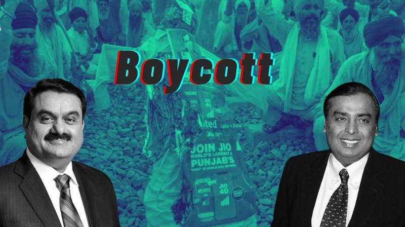 Punjabis boycotted Adani and Ambani products from their stores