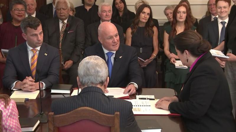 Christopher Luxon sworn in as New Zealand prime minister