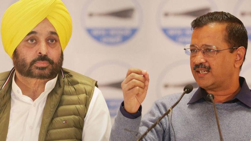 Bhagwant Mann and Arvind Kejriwal