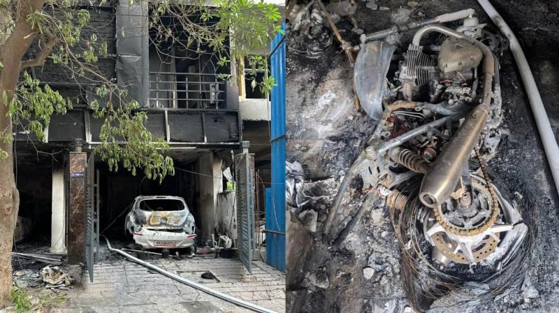 A fire broke out in a four-storey building in Gurugram