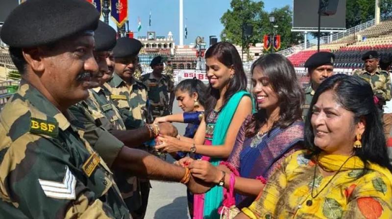  Wagah border BSF jawans Raksha Bandhan