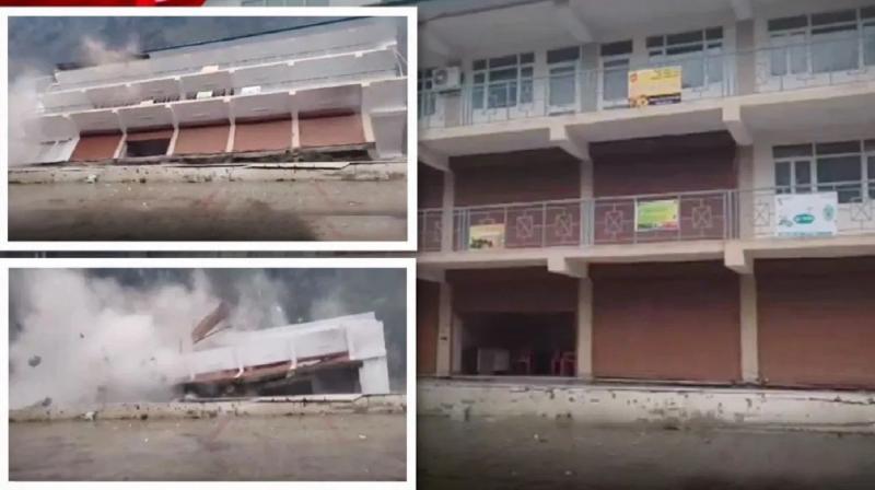Kullu cloud burst Devastation Four Storey Building 