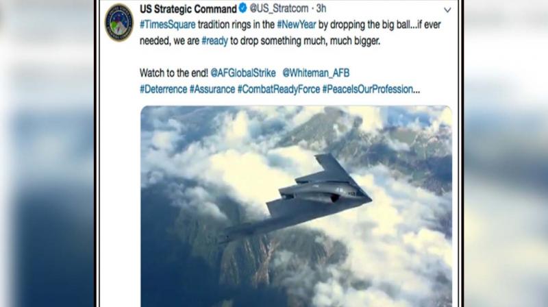 US military apologises about bombs dropping tweet