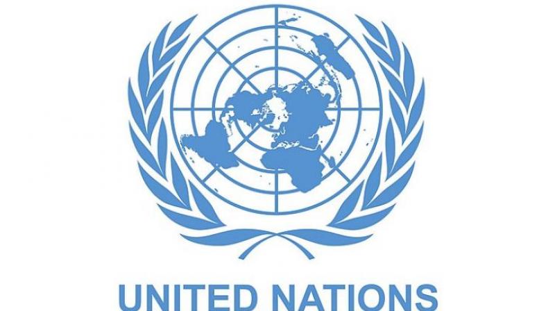ਸੰਯੁਕਤ ਰਾਸ਼ਟਰ ਦਾ ਲੋਗੋ।