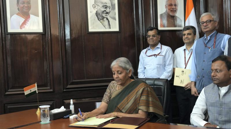 Nirmala Sitharaman assumes charge of Finance Ministry