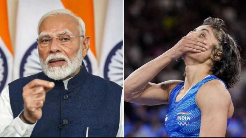  PM Modi -Vinesh Phogats