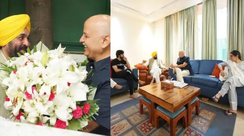 CM Bhagwant Mann met with Manish Sisodia