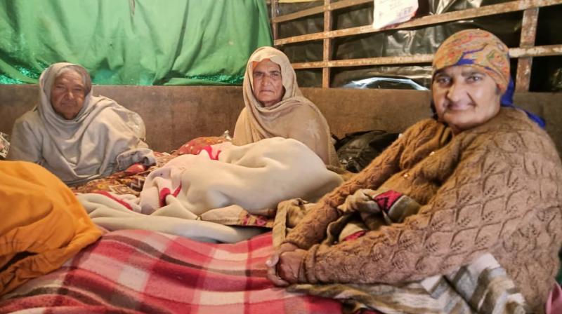  The march continues outside the DC office, 75-year-old Bibi Mahinder Kaur took charge of the march.