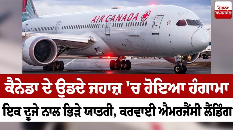 There was a commotion in Canada's flying plane, passengers fighting with each other News in punjabi 