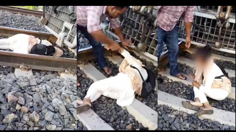  Girl Student Lies On Railway Tracks