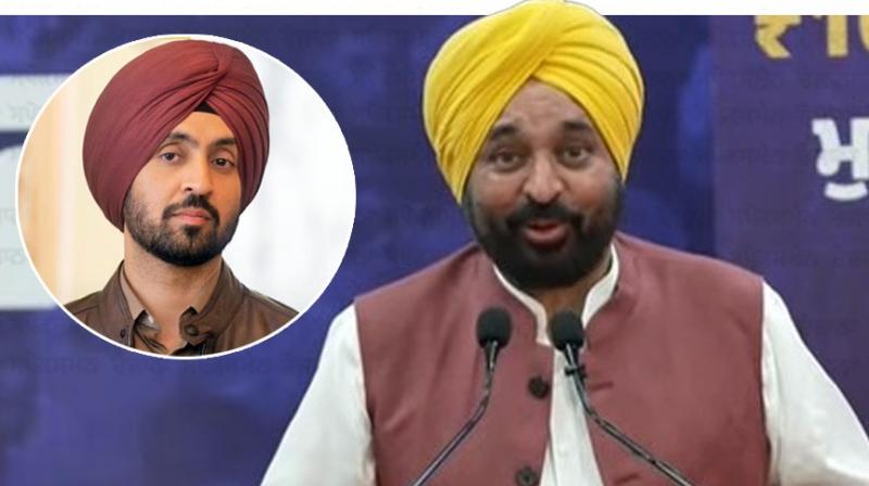 Punjab cm bhagwant mann support diljit dosanjh Film Sardaar ji 3 controversy
