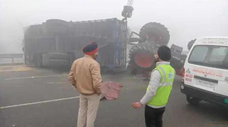 Tractor-trolley overturned Jagraon Accident News in punjabi 