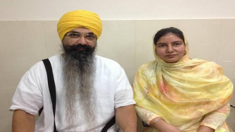 Kamaldeep Kaur Rajoana with Balwant Singh Rajoana 