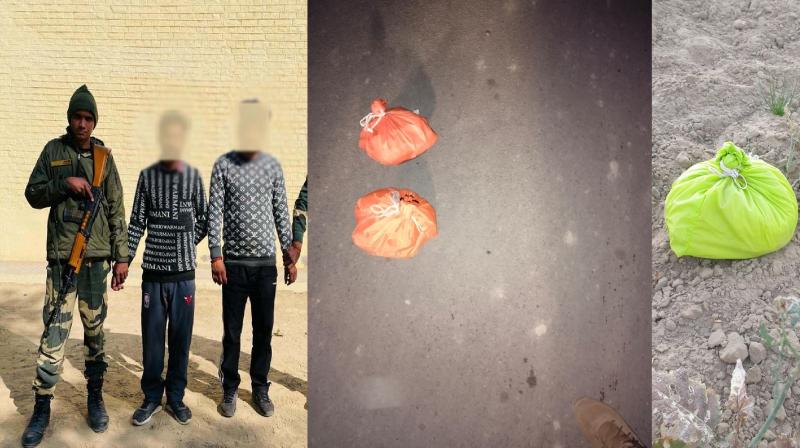BSF arrested 2 drug smugglers, recovered heroin worth 30 crore dropped from Pakistani drone