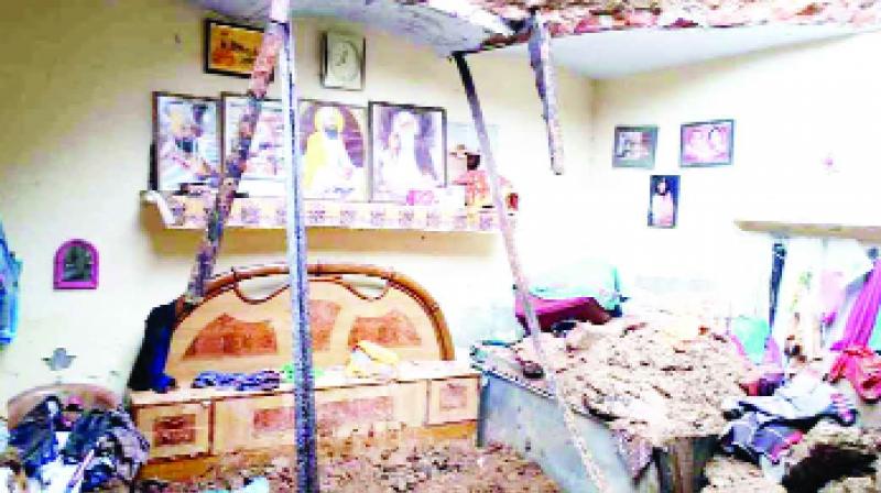 Debris In Home Due to Falling Roof