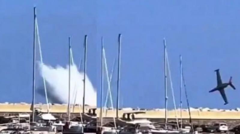  plane was doing stunts in the sky, crashed in the sea