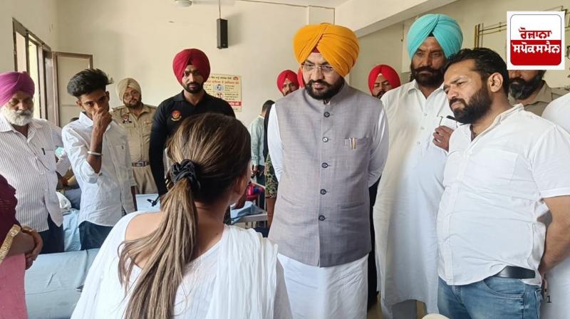 ਮੰਤਰੀ ਸੌਂਧ ਪੀੜਤਾ ਨਾਲ ਮੁਲਾਕਾਤ ਦੌਰਾਨ