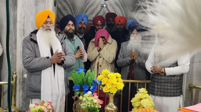 Guniv Kaur Majithia pays obeisance at Gurdwara Baba Buddha Sahib