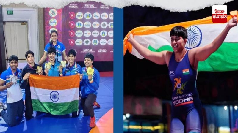 Women wrestlers win title in U-23 Asian Championship