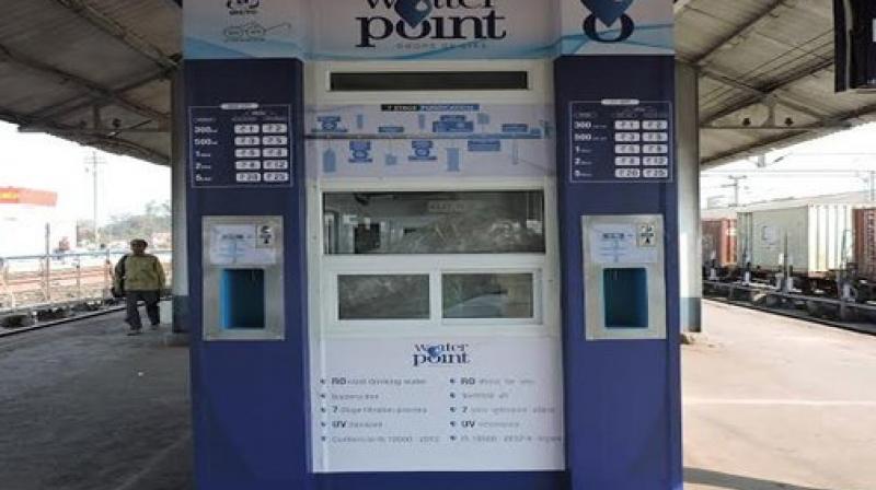 water vending machine at railway station