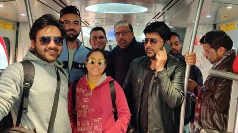 Kapil Sharma takes metro to beat Delhi traffic