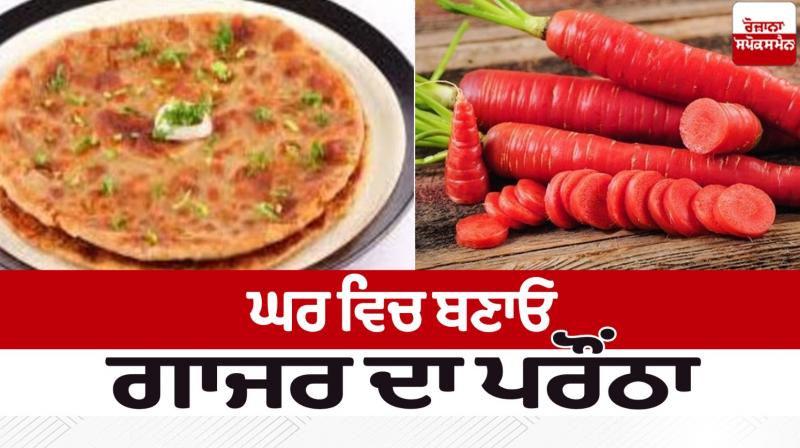 Make carrot paratha  at home News in punjabi 