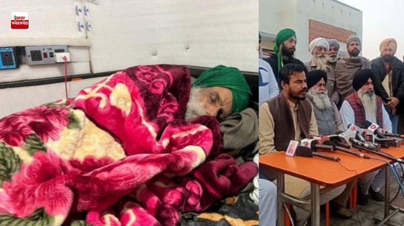 ਖਨੌਰੀ ਬਾਰਡਰ ’ਤੇ ਕਿਸਾਨ ਆਗੂ ਅਭਿਮਨਿਊ ਕੋਹਾੜ ਮੀਟਿੰਗ ਕਰਦੇ ਹੋਏ  