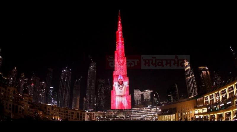 Ammy Virk became the first Pollywood actor to appear on Burj Khalifa