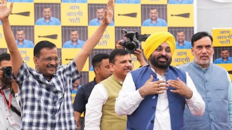 Arvind Kejriwal, Bhagwant Mann 