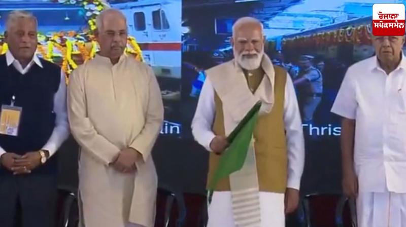 Prime Minister Narendra Modi flags off 3 Amrit Bharat trains and development projects in Thiruvananthapuram