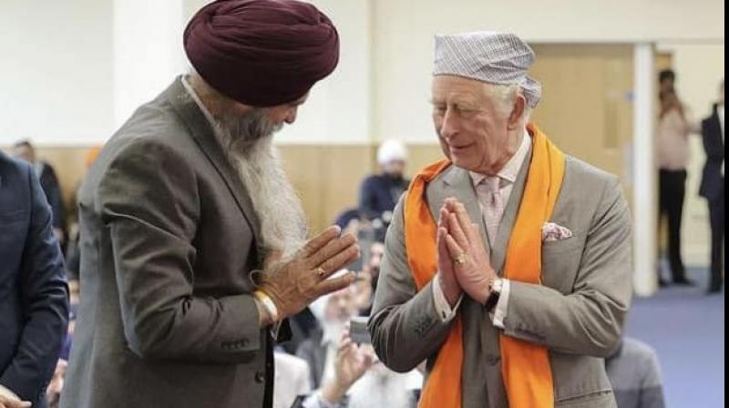 King Charles was very impressed by the Sikh community who were ready to help everyone during the visit to the Guru Ghar