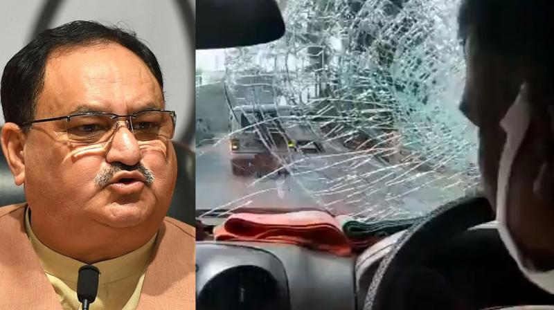 J P Nadda’s convoy attacked in Bengal