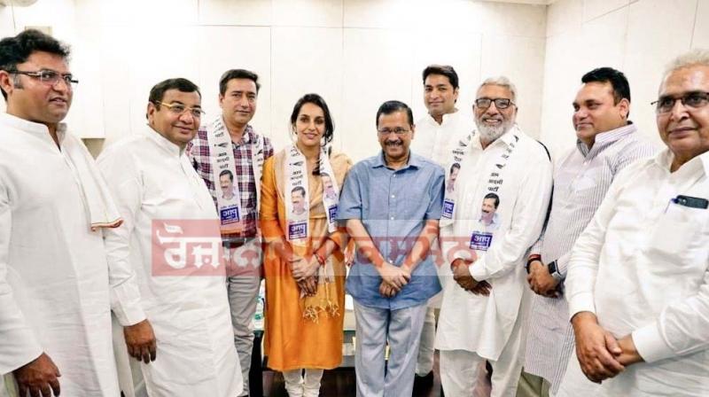 Former Haryana Minister Nirmal Singh and his daughter joins AAP