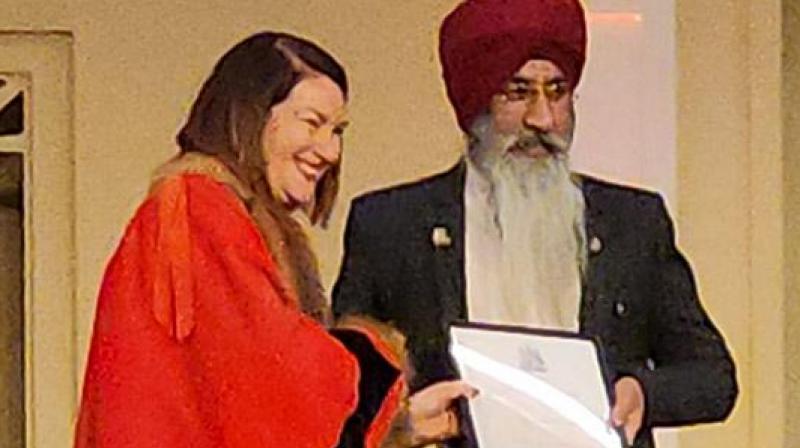 Hastings District Council awarded 'Civic Honor' Award to Jarnail Singh for 'Health and Welfare' work
