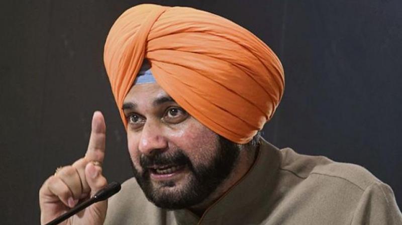 Navjot Singh Sidhu protest outside Rajpura Thermal Plant 