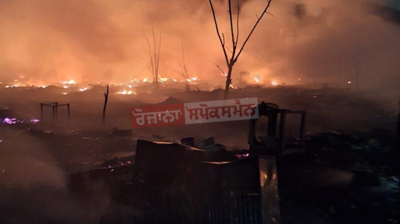 Fire breaks out in slum in outer Delhi