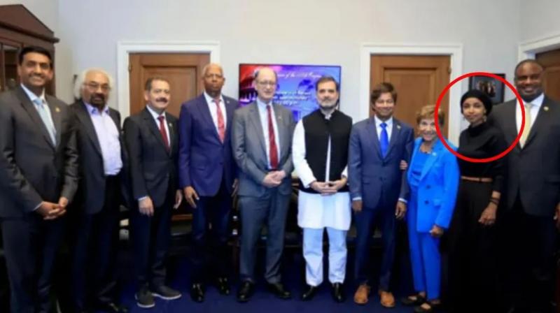  America, Rahul Gandhi met with the Indian opponent Ilhan Umar