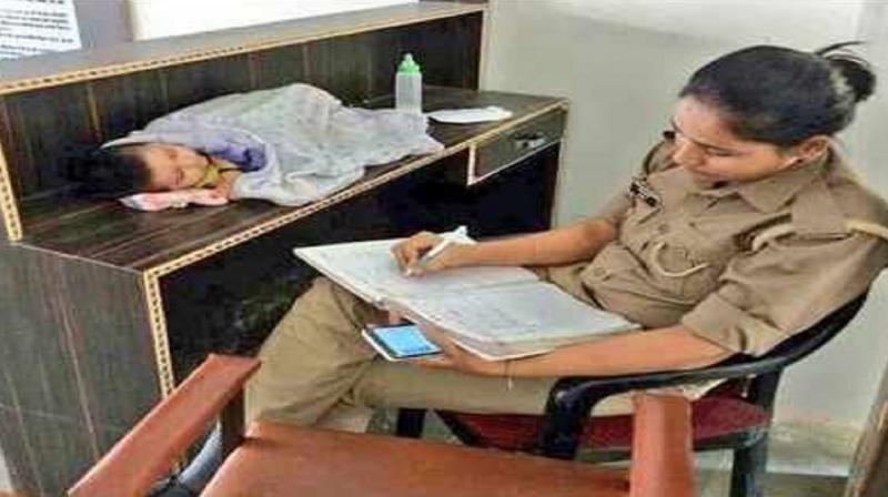 UP lady cop transferred