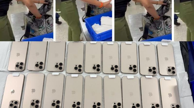 A major operation by the customs department at the Delhi airport, 26 iPhone 16 Pro Max recovered from the woman
