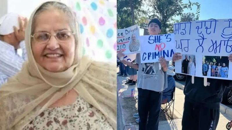 Elderly Punjabi woman harjit kaur detained by ICE in US
