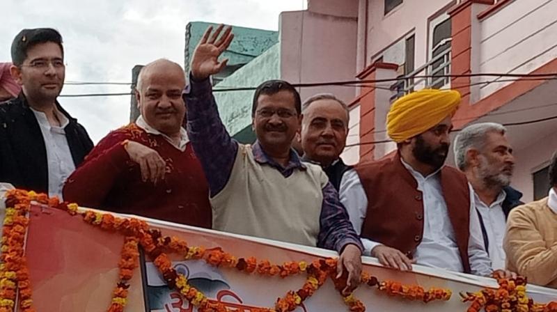  Pathankot painted in Kejriwal's 'Tricolor Yatra'