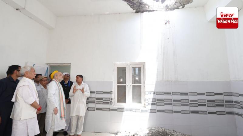 Amit Shah in Jammu and Kashmir: Amit Shah visits Gurdwara Singh Sabha damaged in Pakistani shelling
