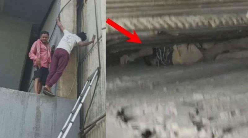 A child stuck between the pillars of a bridge in Bihar, rescue operation continues for 24 hours