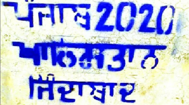 Posters of Khalistan Zindabad