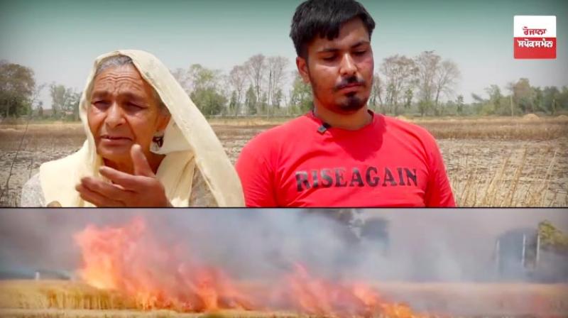 Nearly 6 acres of standing wheat crop burnt to ashes