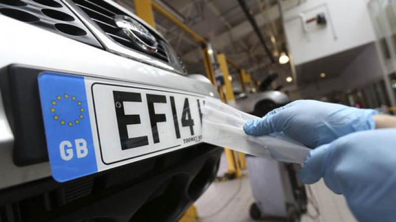 High security number plates